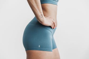 Deep Turquoise Women's Nobull 2" Matte Shorts | USA693184