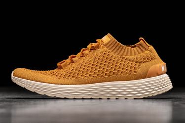 Gold Men's Nobull Knit Runner Running Shoes | USA012579