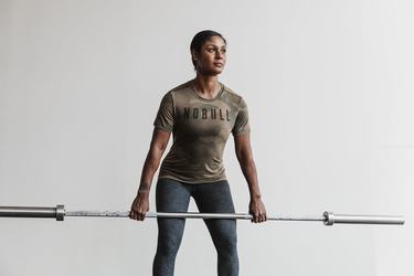 Green Camo Women's Nobull T Shirts | USA013859