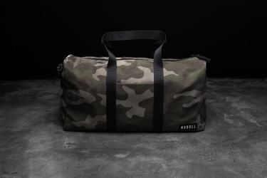 Green Camo Women's Nobull Waxed Canvas Duffle | USA217609