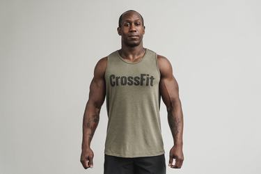 Green Men's Nobull Crossfit® Tank Tops | USA176240