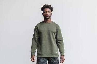 Green Men's Nobull Performance Crew Sweatshirts | USA651728