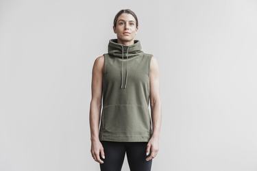 Green Women's Nobull Arctic Sleeveless Cowl Sweatshirts | USA491320