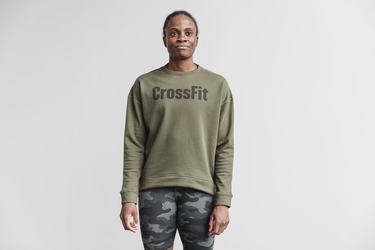 Green Women's Nobull Crossfit® Crew Sweatshirts | USA320679