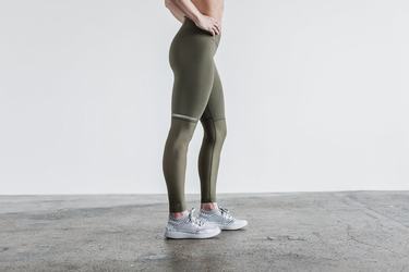 Green Women's Nobull Pace Tight Tights | USA946578