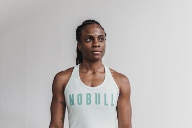 Green Women's Nobull Racerback Tank Tops | USA725980