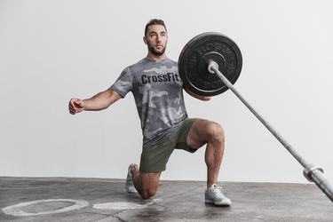 Grey Camo Men's Nobull Crossfit® T Shirts | USA283791