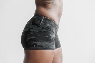 Grey Camo Women's Nobull 2'' Plush Heather Shorts | USA507342