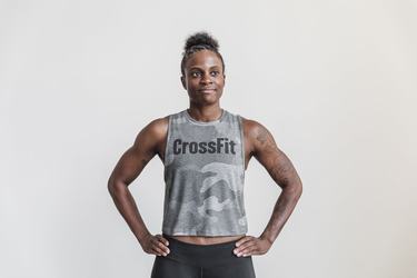 Grey Camo Women's Nobull Crossfit® Muscle Tank Tops | USA653704