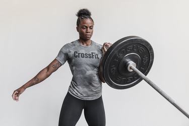 Grey Camo Women's Nobull Crossfit® T Shirts | USA801394