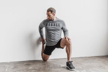 Grey Men's Nobull Crew Sweatshirts | USA179408