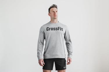 Grey Men's Nobull Crossfit® Crew Sweatshirts | USA760259