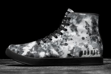 Grey Men's Nobull High-Top Tie-Dye Canvas Trainers | USA538097