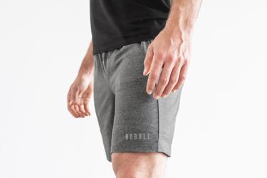 Grey Men's Nobull Knit 8.5" Shorts | USA952807