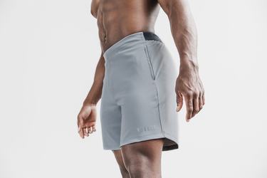 Grey Men's Nobull Lightweight 7" Shorts | USA490386