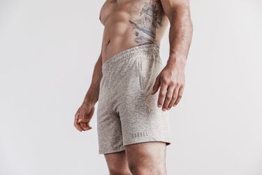 Grey Men's Nobull Lightweight Knit 7" Shorts | USA094378