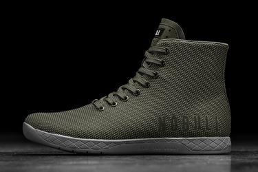 Grey Men's Nobull Superfabric High-Top Army Trainers | USA780146