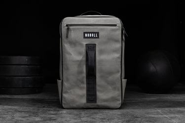 Grey Men's Nobull Waxed Canvas Backpacks | USA951486