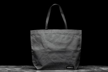 Grey Men's Nobull Waxed Canvas Open Top Tote Bags | USA359264