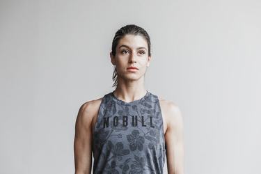 Grey Pink Women's Nobull High-Neck Tank Tops | USA510984