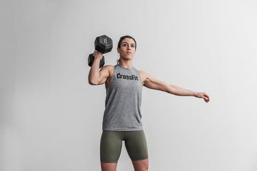 Grey Women's Nobull Crossfit® High-Neck Tank Tops | USA276514