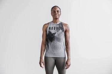 Grey Women's Nobull High-Neck Tank Tops | USA905812