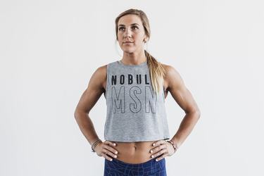 Grey Women's Nobull Muscle (Madison) Tank Tops | USA529638