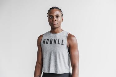 Grey Women's Nobull Muscle Tank Tops | USA584621