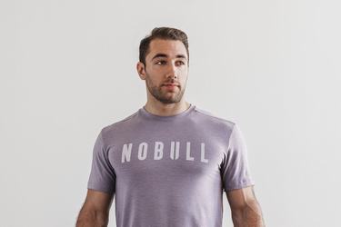 Lavender Men's Nobull T Shirts | USA736194