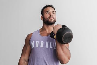 Lavender Men's Nobull Tank Tops | USA276481