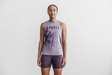 Lavender Women's Nobull High-Neck Tank Tops | USA402591