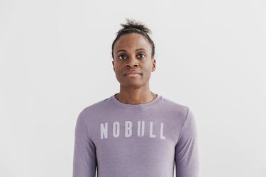 Lavender Women's Nobull Long Sleeves | USA674285