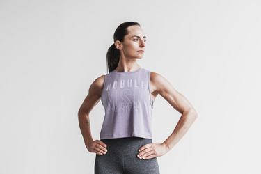 Lavender Women's Nobull Muscle (Madison) Tank Tops | USA532807