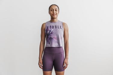 Lavender Women's Nobull Muscle Tank Tops | USA240793