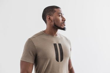 Light Brown Men's Nobull Horns T Shirts | USA925108