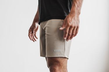 Light Brown Men's Nobull Lightweight 7" Shorts | USA751439