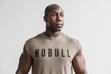 Light Brown Men's Nobull Sleeveless T Shirts | USA782631