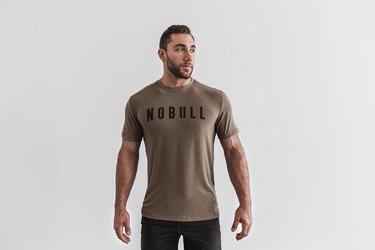 Light Brown Men's Nobull T Shirts | USA412306