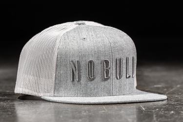 Light Grey Men's Nobull Flat-Brim Trucker Hats | USA624837