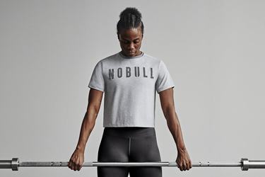 Light Grey Women's Nobull Boxy T Shirts | USA970534