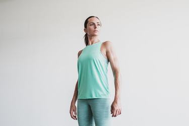 Light Turquoise Women's Nobull High-Neck Bright Colors Tank Tops | USA629310