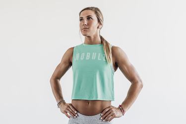 Light Turquoise Women's Nobull Muscle Tank Tops | USA096217