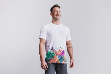 Multicolor Men's Nobull Pride Art Work T Shirts | USA635017