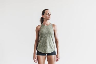 Navy Camo Women's Nobull Lightweight Textured Tank Tops | USA824715