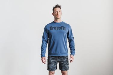 Navy Men's Nobull Crossfit® Crew Sweatshirts | USA038459