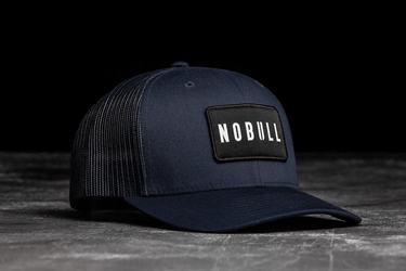 Navy Men's Nobull Curved-Brim Trucker Hats | USA450179