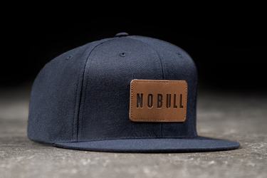 Navy Men's Nobull Flat-Brim Snapback Hats | USA931628