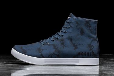 Navy Men's Nobull High-Top Tie-Dye Canvas Trainers | USA398154