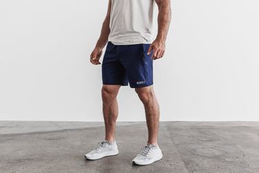 Navy Men's Nobull Knit 8.5" Shorts | USA108946