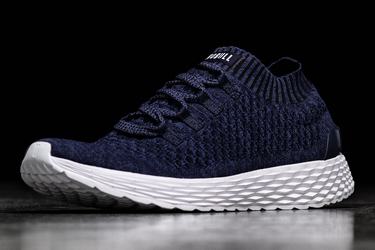 Navy Men's Nobull Knit Runner Running Shoes | USA524081